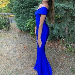royal blue prom dress